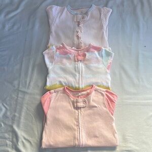Cloud Island - set of 3 footed onesie sleepers